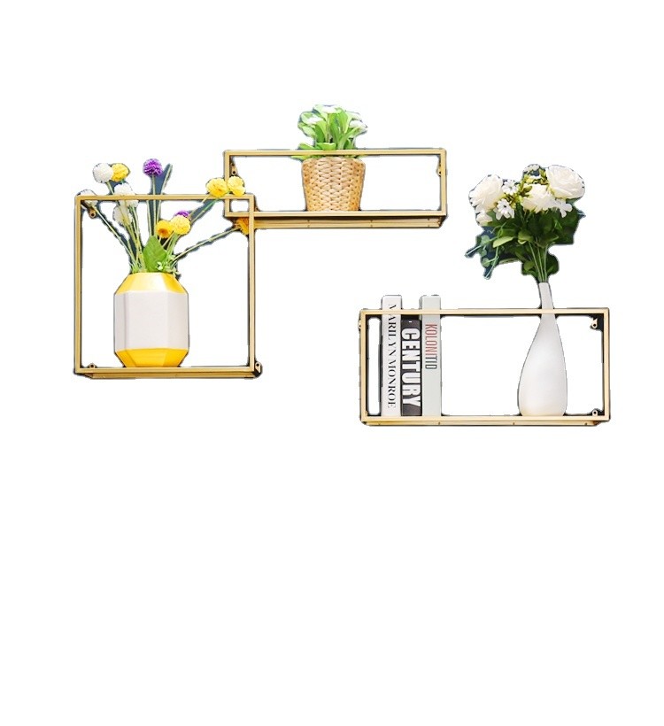 3 Pcs Metal Floating Wall Shelves for Modern Living Room Wall Mount Decorations