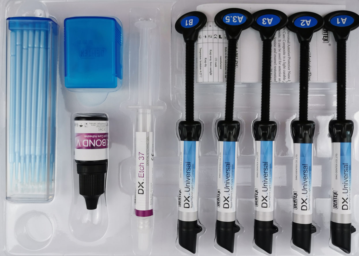 Dental Light Cure Composite Resin Kit Dental Adhesives Materials