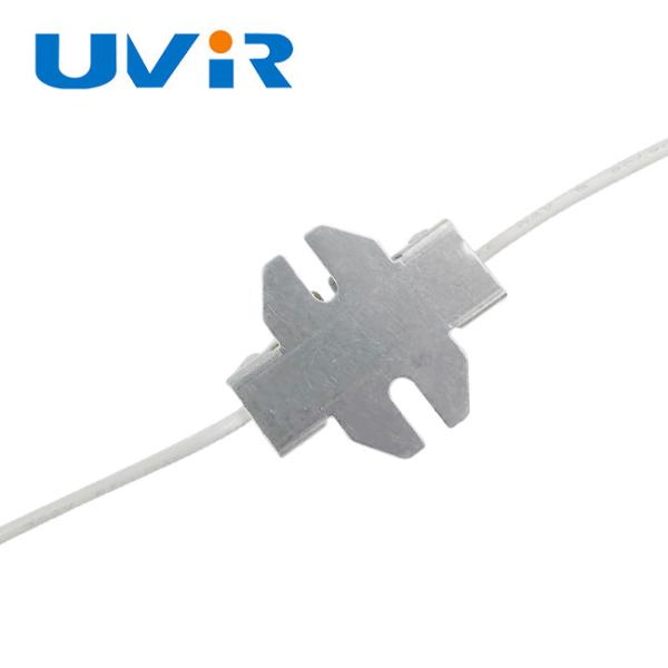 Portalámparas infrarrojo de 250V 10A con pinza de cerámica y aluminio