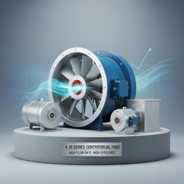 4-10 Series High Flow Rate High Efficiency Centrifugal Fan with Backward Curve Blade for Industrial Applications