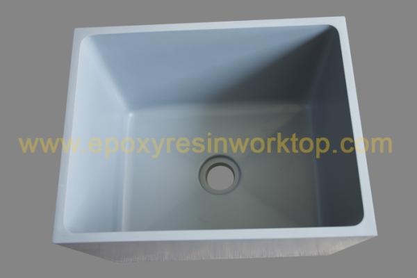 Ice blue epoxy undermount sink customized chemical and heat resistance, inflammable