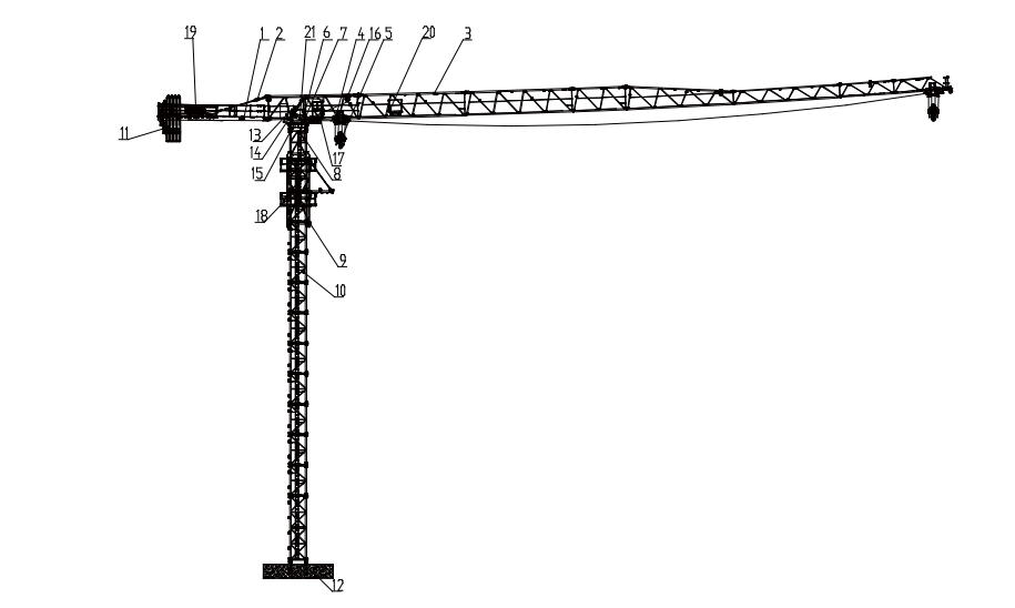 2019 XCMG tour de grue d'occasion 6015-8 8 tonnes haut plat vieux équipement de construction