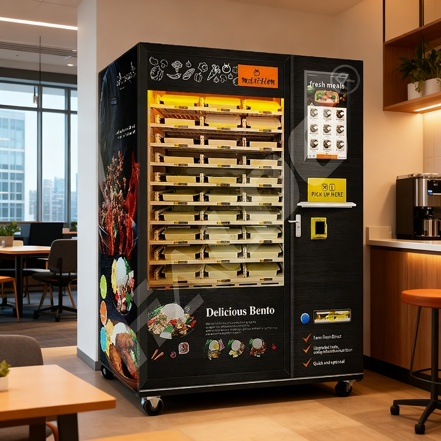 21.5-inch capacitive touch screen all steel door frame for hot food vending machine with heating function
