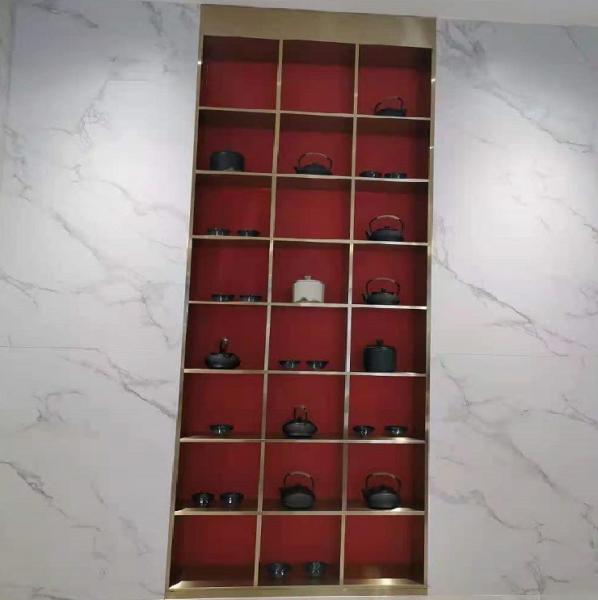 Pink Stainless Metal Decor Shelf Home Decoration Metal Shelf Cabinet