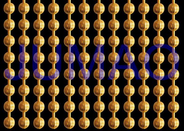 Pumpkin Shape Stainless Steel Beaded Curtains , Hotel Ball Chain Room Divider