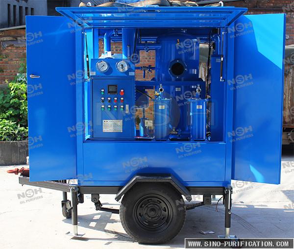 Máquina da desidratação do óleo do transformador da tampa da prova do tempo para o transporte da subestação
