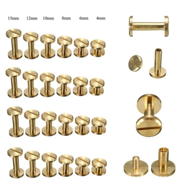 Brass Screw Rivets For Leather