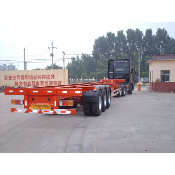 40 Foot High Flat Bed Semi Trailer With 3 Axles For Carry Container Or Cement Bags