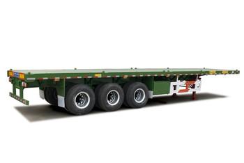 Heavy-Duty Fatbed Semi Trailer For Stable And Efficient Transportation Of Oversized Loads