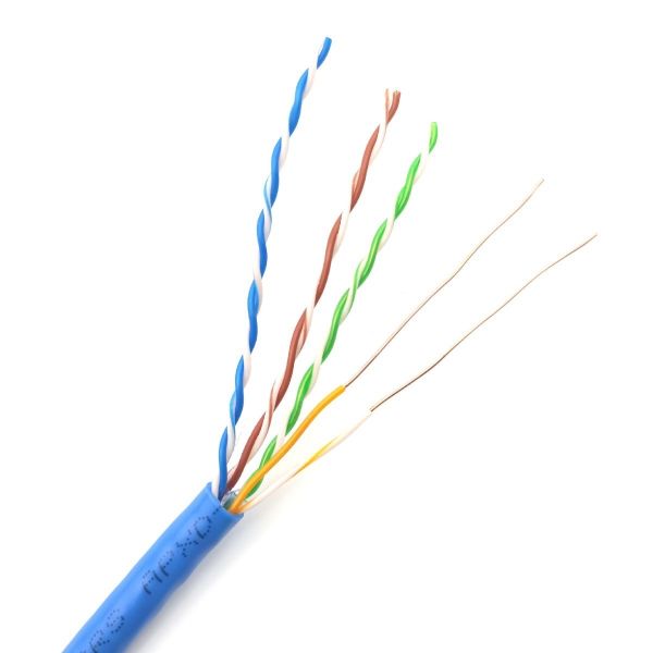 CAT5 CAT5E UTP Cable Ethernet 23AWG 0,5 mm Conductor de cobre para la construcción de redes