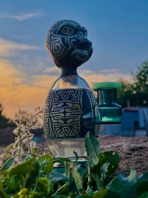 Cachimbo de água de vidro de 7 em estoque Bong Bubbler com percolador reciclador
