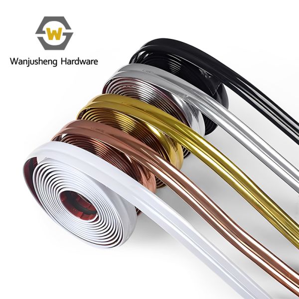 Self-Adhesive Tile Decorative Edging Strips Sofa Decorative Accessories PVC Plastic Striped Accent Wall Decorative Strips