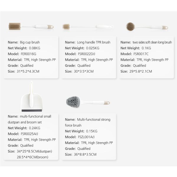 Plato amistoso de la taza de Eco del sistema de cepillos de la economía doméstica del cuarto de baño 6 que lava al OEM