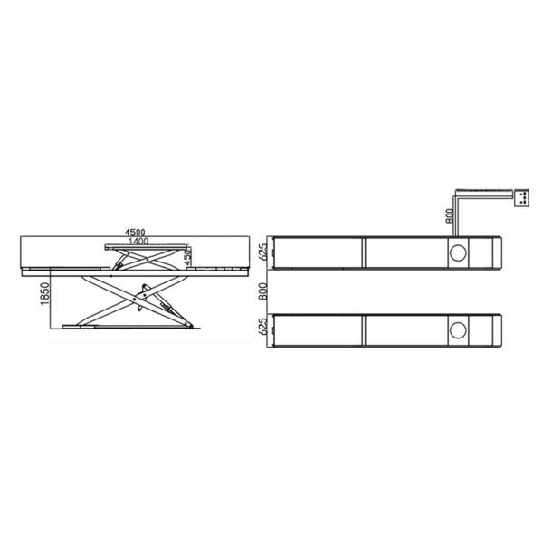 SCISSOR Auto Hydraulic Wheel Alignment Scissor Lift with 4000kgs Lifting Capacity