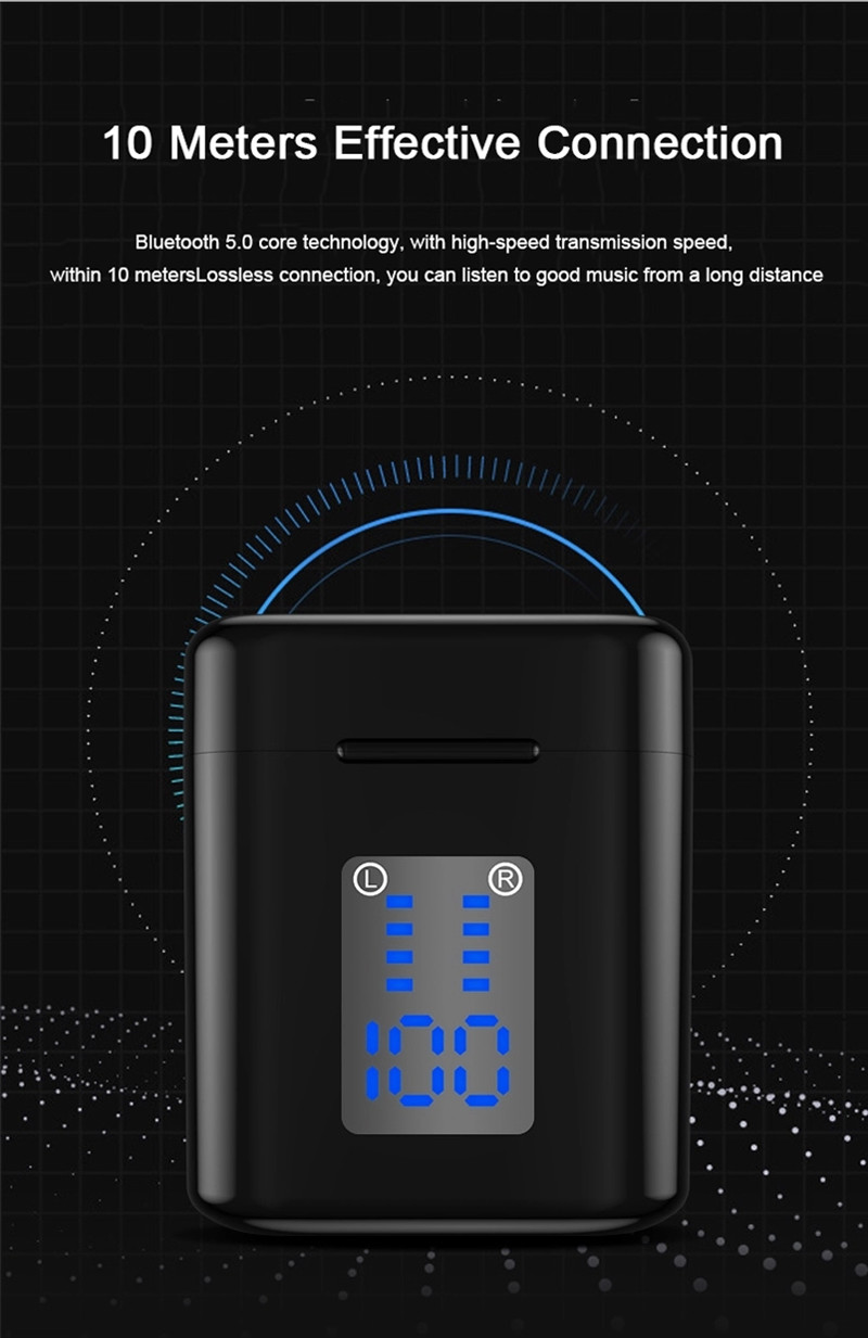 IPX4 Bluetooth 5,0 TWS истинное беспроводное Earbuds со строением - в Mic
