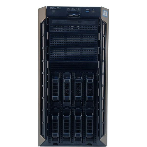 Dell PowerEdge T340 Tower Server with Intel Xeon E-2200 Processor, 64GB DDR4 RAM, and 8 x 3.5