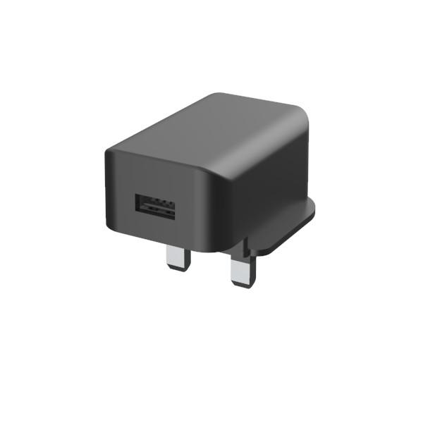 RoHS BV Single USB 5V2.4A Usb Wall Charger UK Fireproof PC