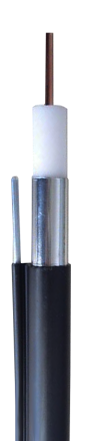 Trunk Cable QR 715M 6AWG Conductor, Dielectric Foamed PE, PE Black CATV Coaxial Cable