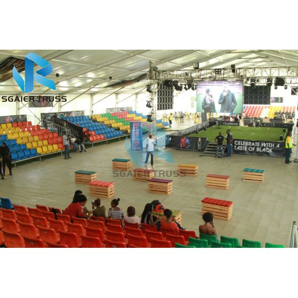 1000kgs / M2 Outside Seating Steel Grandstand For Park Adjustable Height