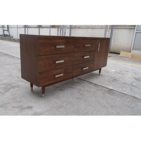 Walnut Modern Hotel Room Dresser 5 Star Wooden Tv Cabinets 30% Sheen