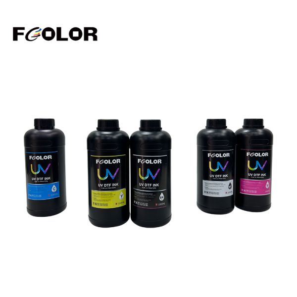 Fcolor Eco Friendly Waterproof Quality Inkjet Smooth No Clog Oem All in One Printing Transfer Sticker Film Printer Uv Dtf Ink