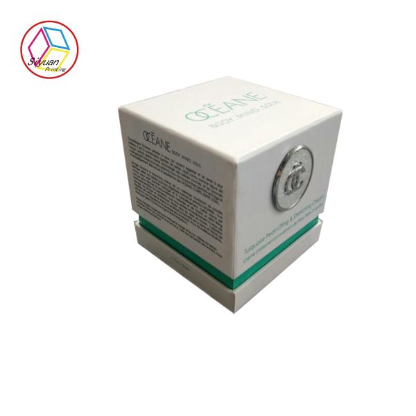 A caixa de presente cosmética extravagante/personalizou o logotipo dourado de Sticked da caixa da composição