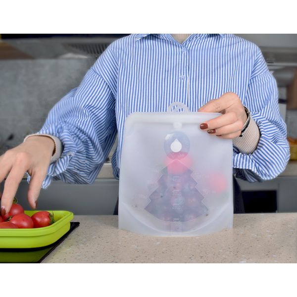 1.5L Сандвич консервирующий Силиконовые пищевые пакеты многоразовые пакеты для хранения пищи