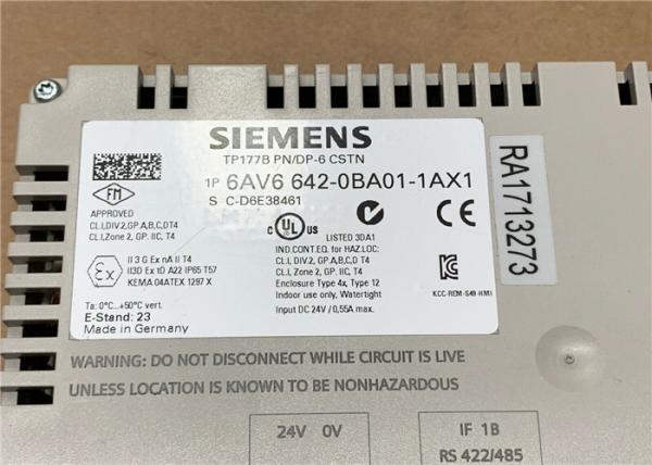 6AV6642-0BA01-1AX1 novo e original SIMATIC TP177B 6 projeção a cores de PN/DP STN 256