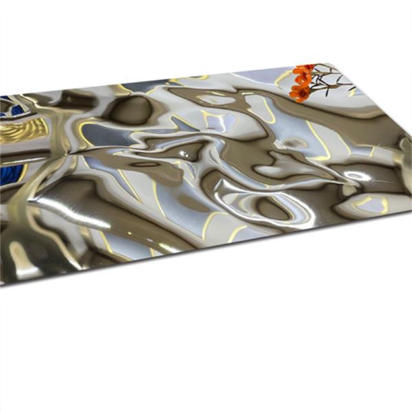 ASTM 3D Decorative Water Ripple Stainless Steel Sheet Wall Panel