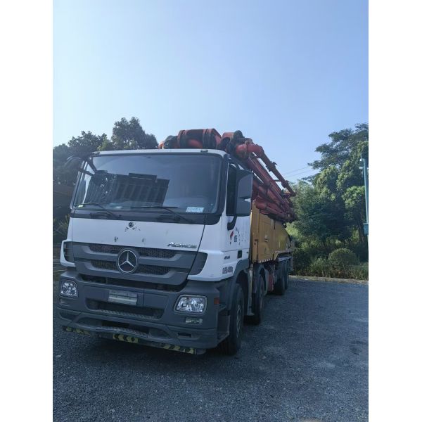 2019 SANY 56m Used Concrete Pump Truck Benz Chassis For Building Equipment