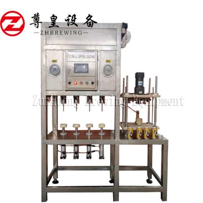 A cerveja semi automática pode a máquina de enchimento, Sus304 pode equipamento de enchimento para a cervejaria
