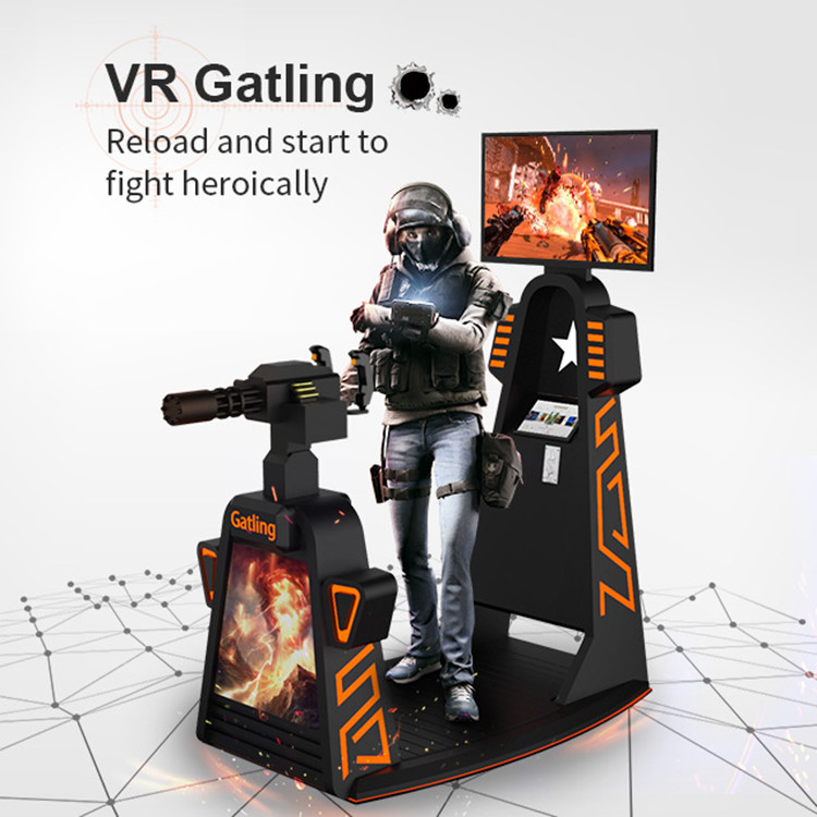 Виртуальная реальность Gatling Gun Игра 9d Vr Стрельба Симулятор Зомби аркадная машина
