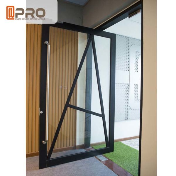 Impact Resistant Pivot Swing Door , Modern Aluminium Pivot Front Doors front