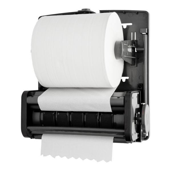 White color, ABS Plastic, Mechanical Auto Cut Roll Paper Towel Dispenser for 20cm wide roll