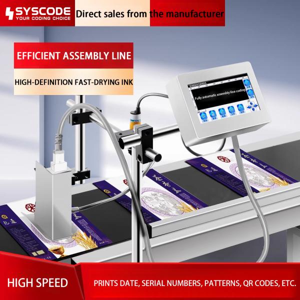Sistema de impresión de inyección de tinta térmica industrial Syscode H200 - Sistema operativo Linux, procesador Cortex-A7, compatible con conexión de datos en tiempo real e impresión conforme a UDI
