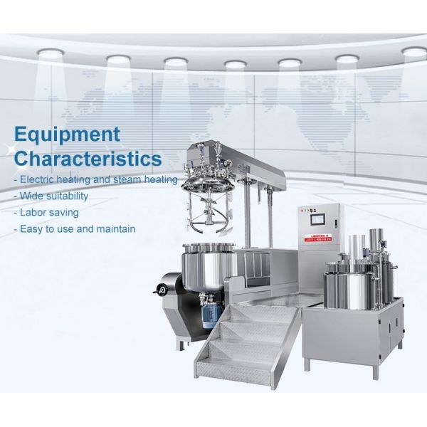 500L vacuum homogenizing emulsifier, body lotion emulsifier, cosmetic mixing machine