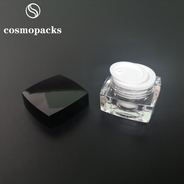 o creme cosmético quadrado claro acrílico de 15g 30g range o diâmetro de 60mm