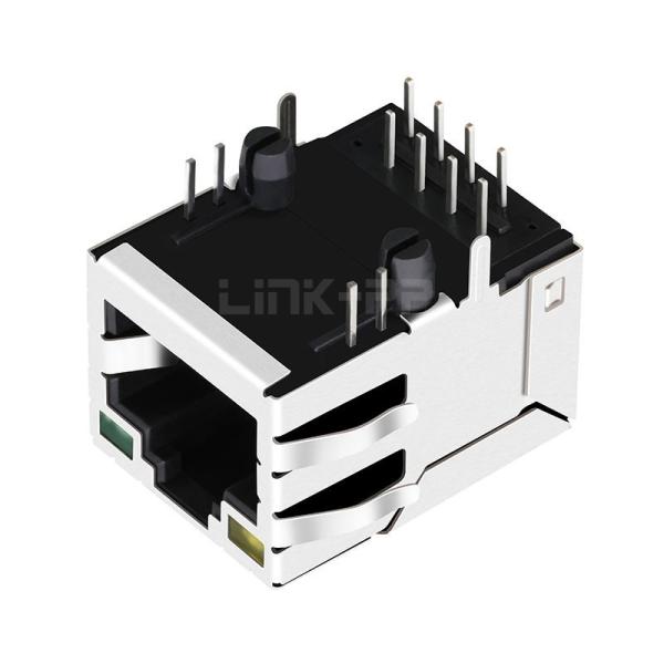 Tyco 5-6605706-2 Compatible LINK-PP LPJ16206A42NL 10/100 Base-T Tab Up Yellow/Green Led Single Port Jack RJ45 Keystone Module
