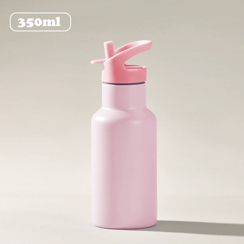 New 350ml Double Wall Insulated Sports Water Bottle - 316 Stainless Steel Straw Cup Portable Outdoor Thermal Mug