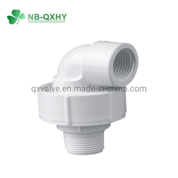 PVC Pressure Male Thread Fittings 90 Degree Elbow BS Standard QX Wall Thickness Pn16