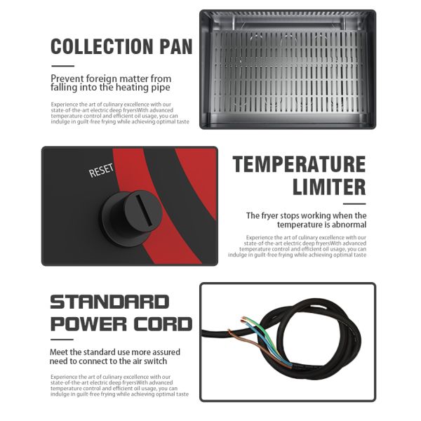 TEF-201 20 л из нержавеющей стали Электрический столешничный фритюрник для ресторана