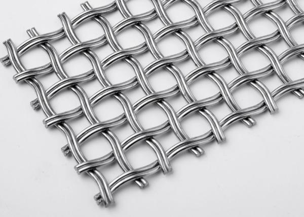 Malha frisada dobro de Mesh For Architectural Woven Wire da decoração de aço inoxidável das fachadas