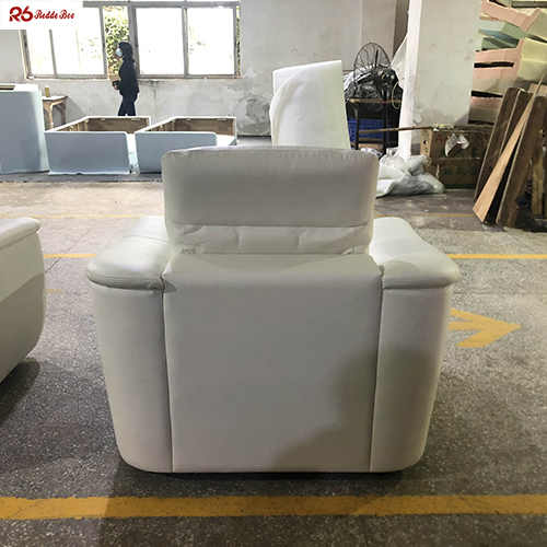Cream Nubuck Leather Sofa Furniture Reclining Couch 130kg