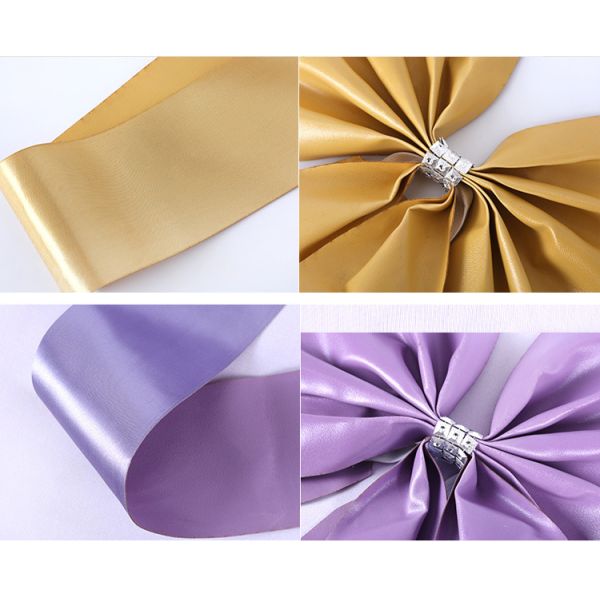 Wedding Banquet Chair Bands With Buckle Sashes Bows