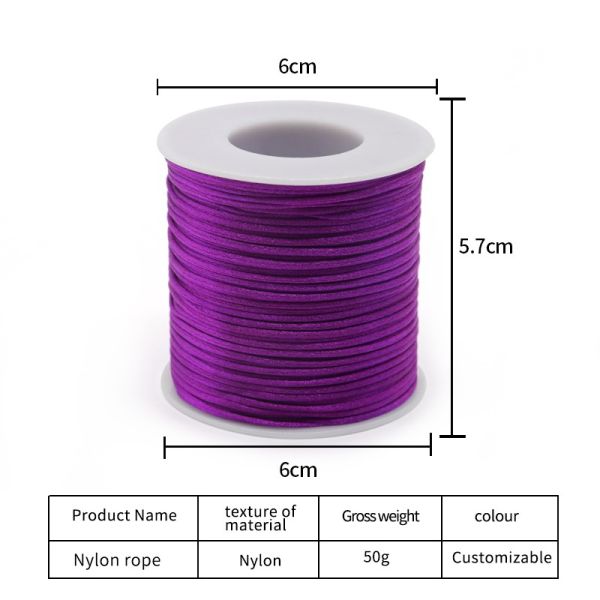 1 мм толстый нейлоновый плетеный шнур для самодельного изготовления браслетов и ожерелий из бусинок