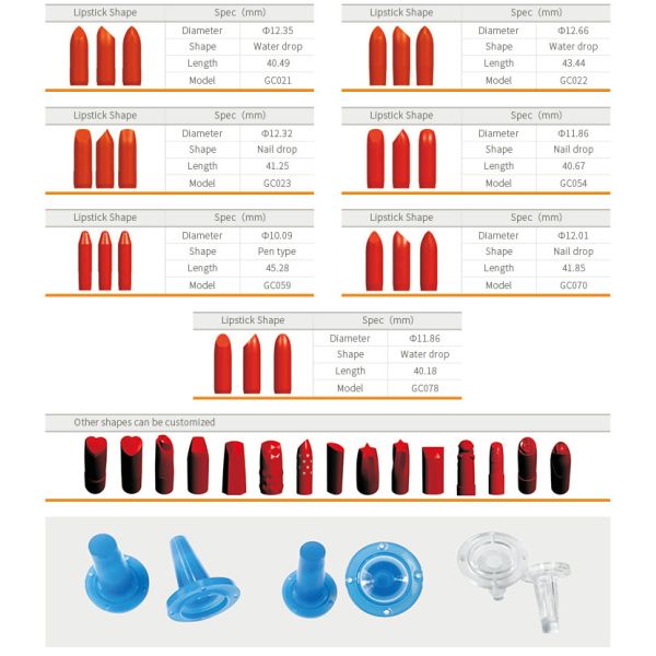 Родовая косметическая одна прессформа губной помады силикона тела
