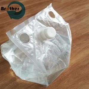 Foldable 5-20L Aseptic Plastic Cubitainer Lid Chemical Liquid Soy Sauce Sake Medical Gel Formalin Storage Medical Kitchen Use