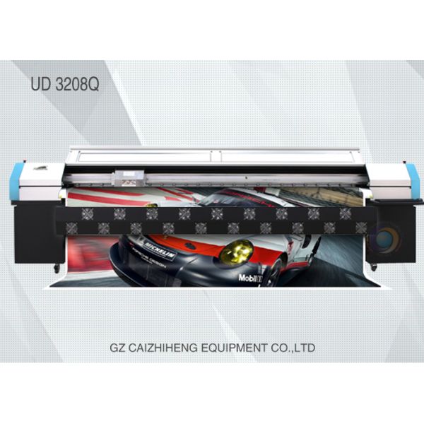 Large Format Digital Solvent Printer , Challenger 3208Q Digital Printing Machine For Fabric