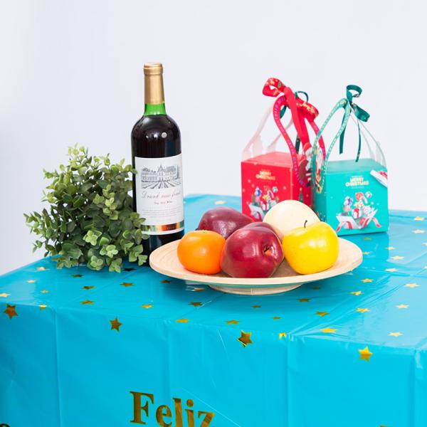 54x72 Disposable Party Tablecloth Blue Rectangle Tablecloth Plastic