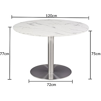 Mesa de comedor tapizada del mármol del círculo de la silla el 120cm
